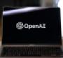 OpenAI logo on laptop