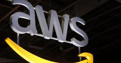 AWS logo, shot at Salon Viva Technology 2019, Startup Connect Day Two in Paris