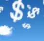 clouds shaped as dollar signs