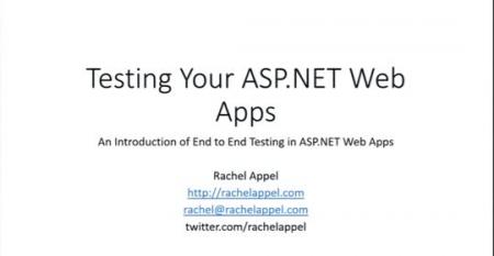 Testing Your ASP.NET Web Apps