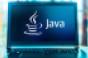 Java logo on a laptop screen