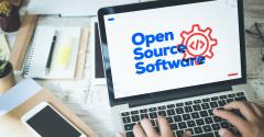"open source software" written on computer screen