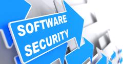 software secuirity and blue arrows