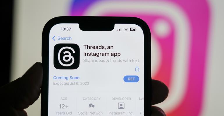Threads app on smartphone